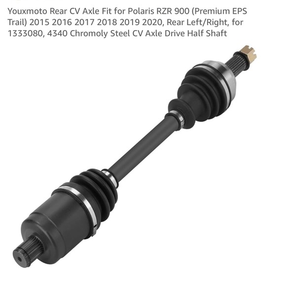Youxmoto Rear CV Axle for Polaris RZR 900 EPS Trail 2015-2020 1333080 - Picture 1 of 9